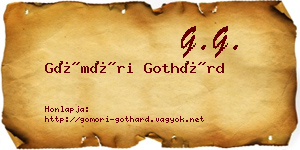 Gömöri Gothárd névjegykártya